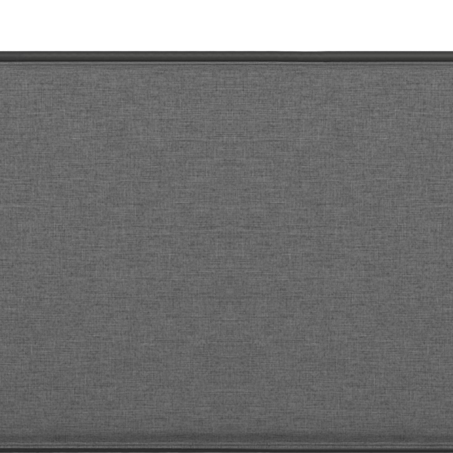 Hillsdale Furniture McArthur Queen Metal and Upholstered Canopy Bed, Matte Black with Gray Fabric