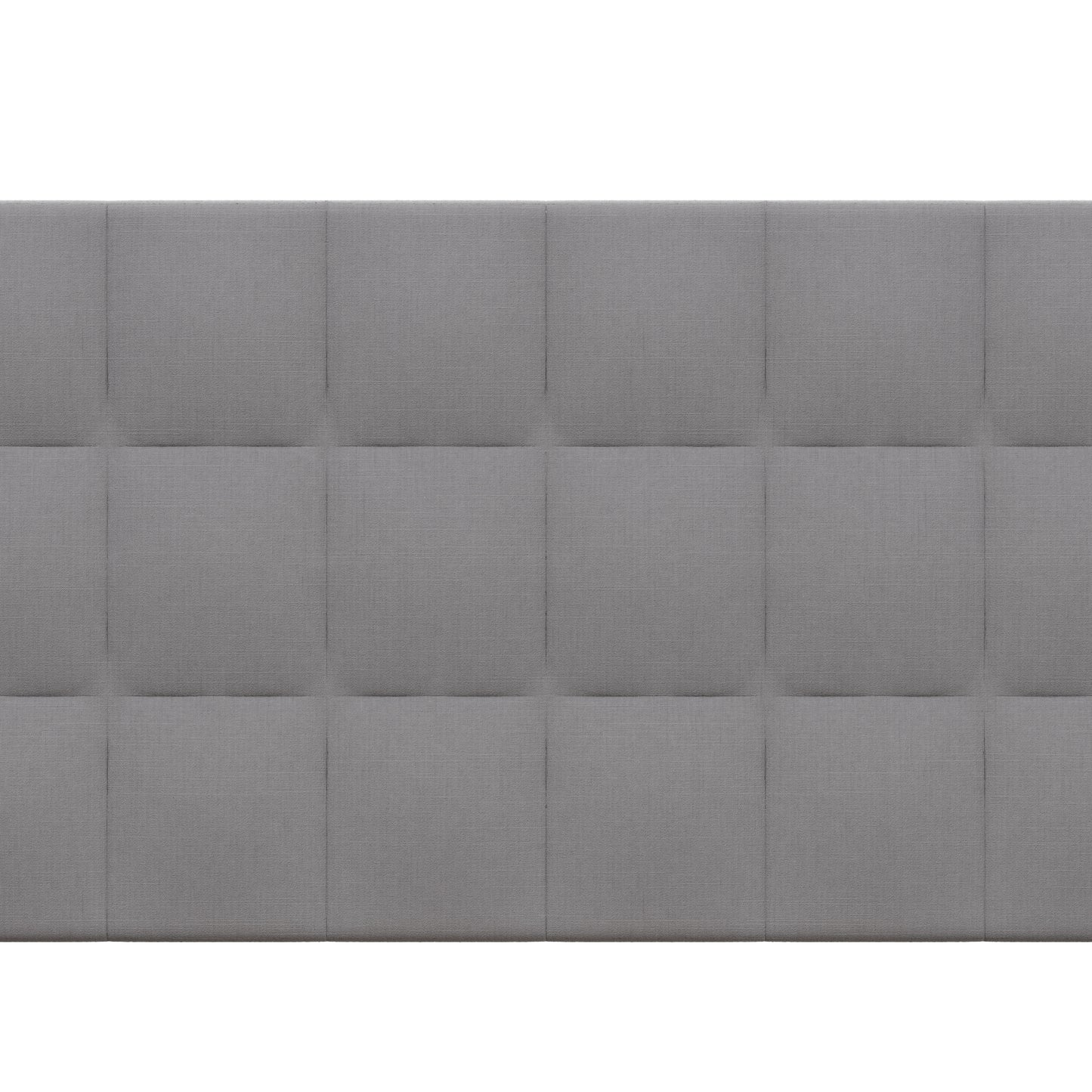 Hillsdale Furniture Buchanan Upholstered Tufted Queen Platform Bed with 2 Dual USB Ports, Smoke Gray Fabric