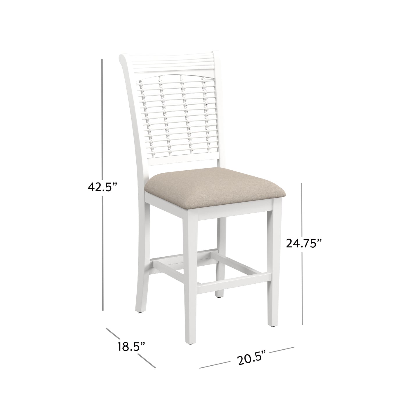 Hillsdale Furniture Bayberry Wood Counter Height Stool, Set of 2, White