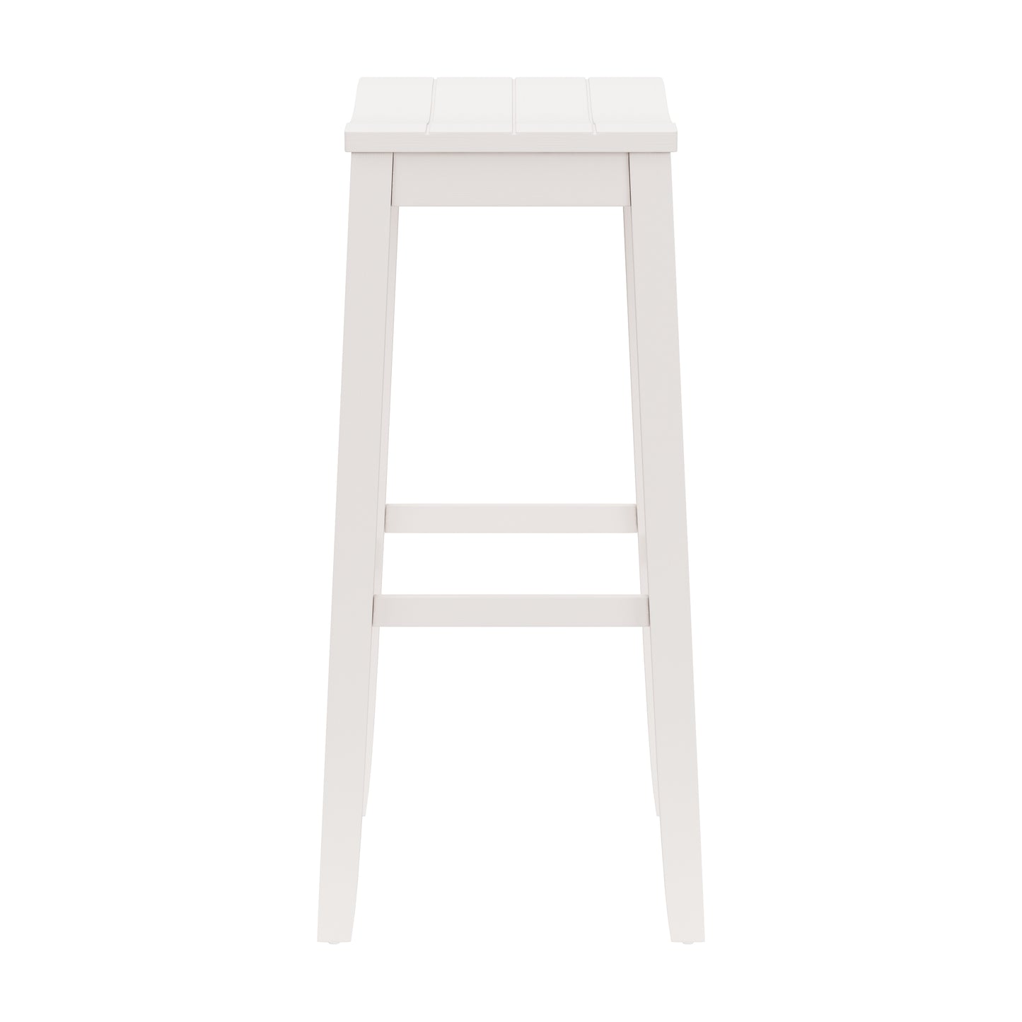 Hillsdale Furniture Fiddler Wood Backless Bar Height Stool, White