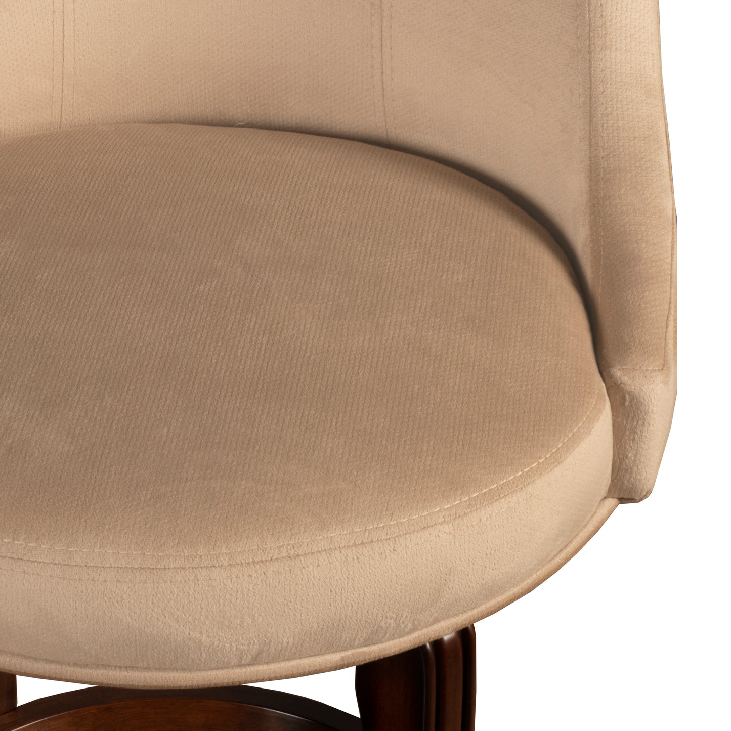 Hillsdale Furniture Napa Valley Wood Counter Height Swivel Stool, Dark Brown Cherry with Textured Khaki Fabric