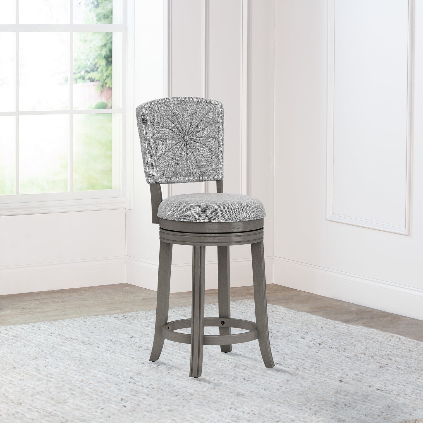 Hillsdale Furniture Santa Clara II Swivel Counter Height Stool, Antique Gray