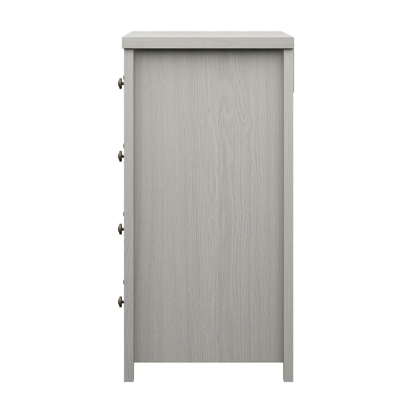 Living Essentials by Hillsdale Harmony Wood 4 Drawer Chest, Gray