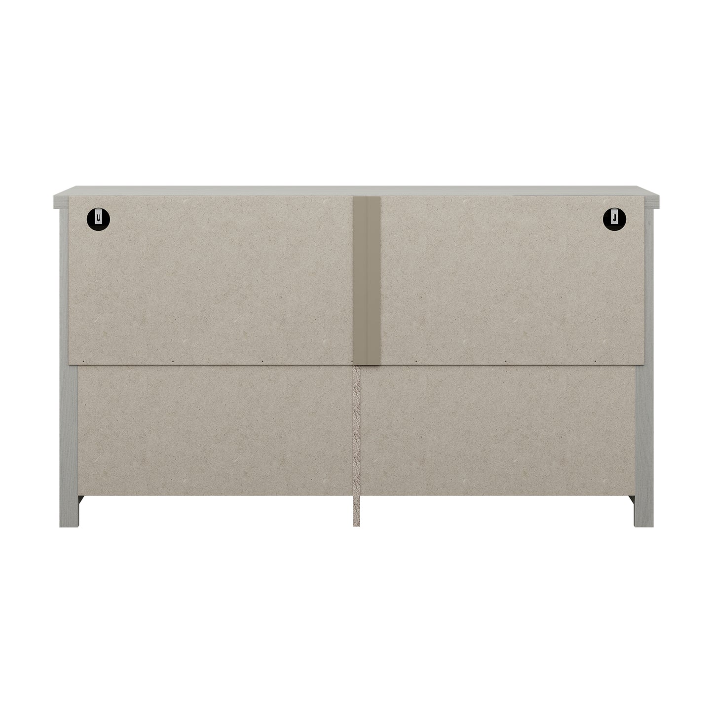 Living Essentials by Hillsdale Harmony Wood 6 Drawer Dresser, Gray