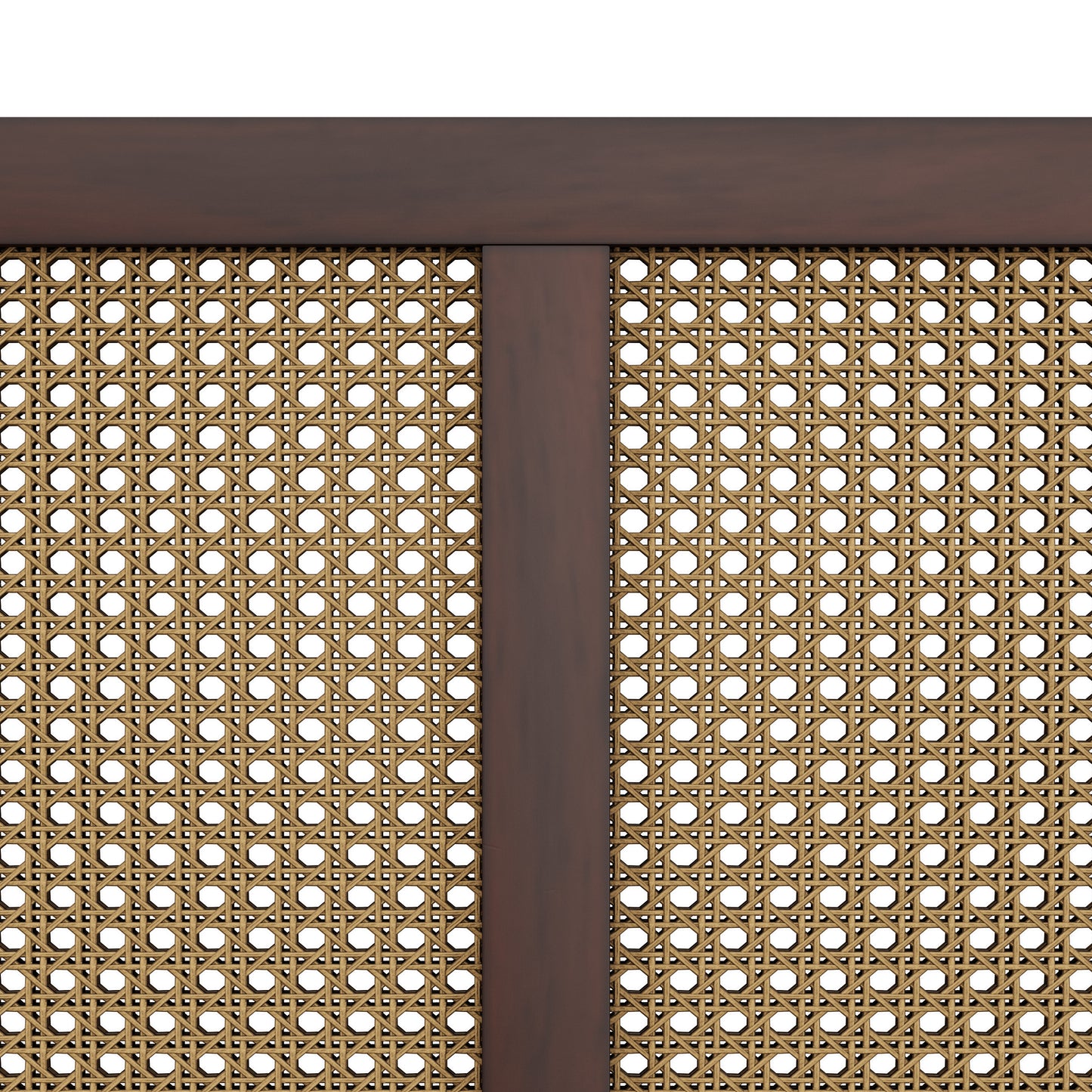 Hillsdale Furniture Serena Wood and Cane Panel Twin Headboard, Chocolate