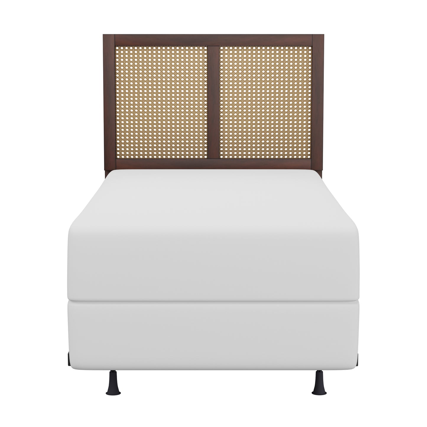 Hillsdale Furniture Serena Wood and Cane Panel Twin Headboard with Frame, Chocolate