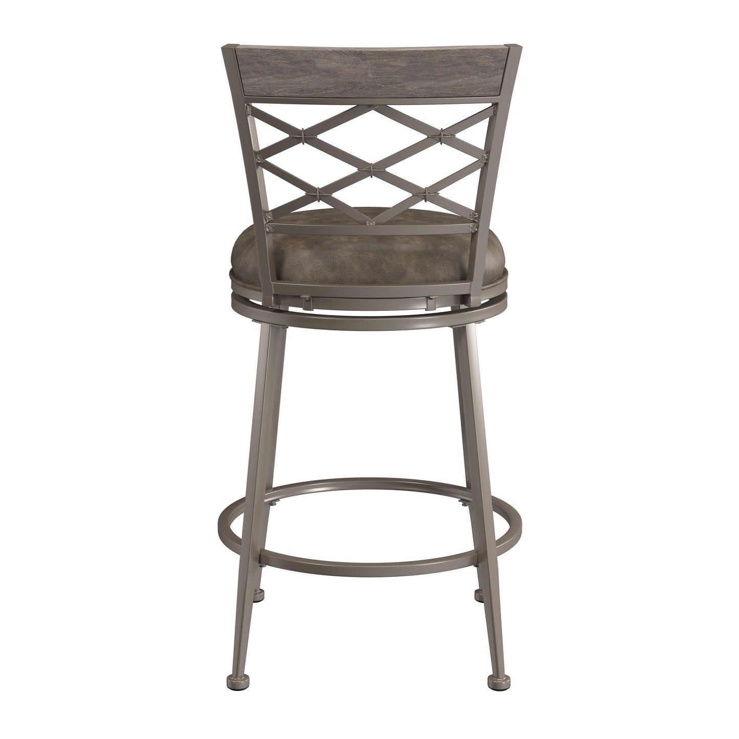Hillsdale Furniture Hutchinson Metal Counter Height Swivel Stool, Pewter