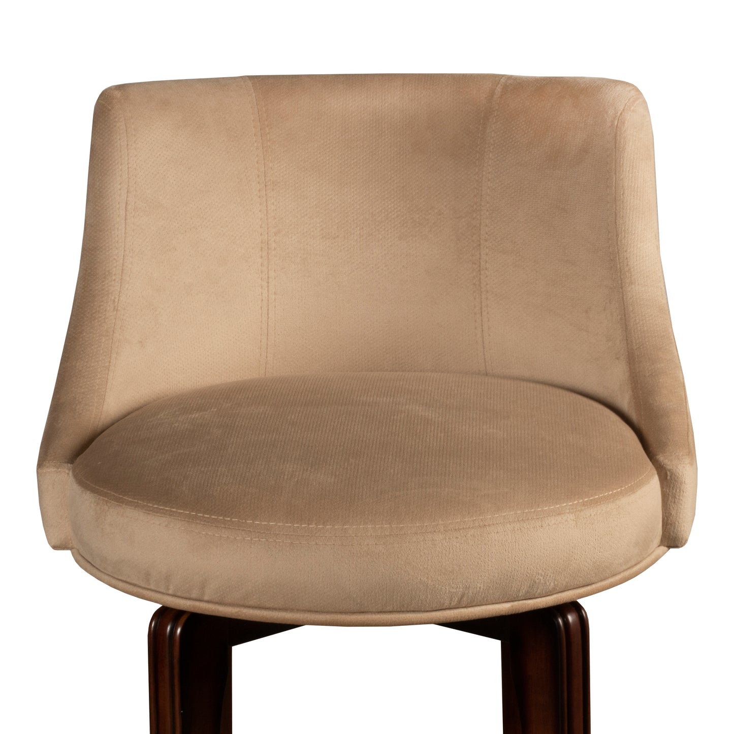 Hillsdale Furniture Napa Valley Wood Counter Height Swivel Stool, Dark Brown Cherry with Textured Khaki Fabric
