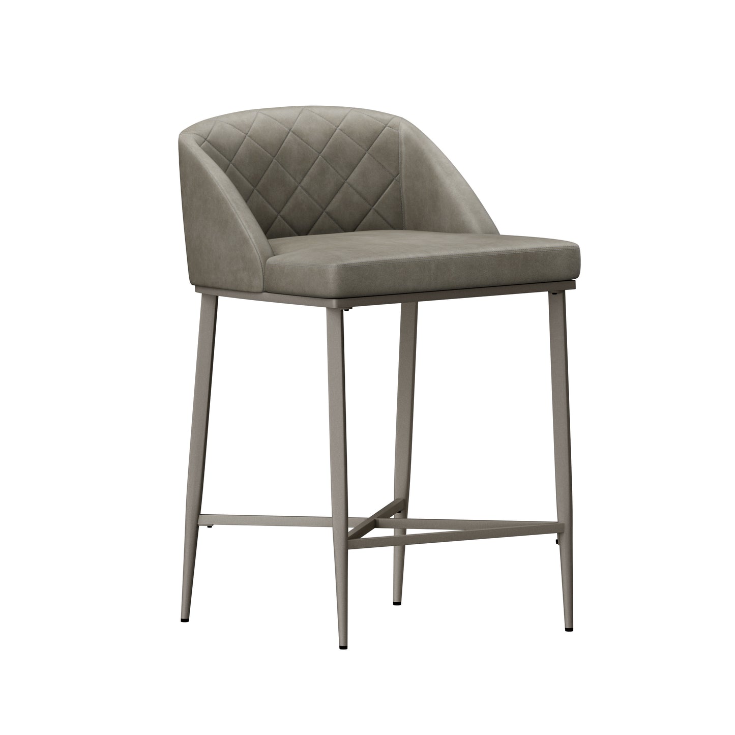 Hillsdale Furniture Phoenix Metal Counter Height Stool, Set of 2, Pewter