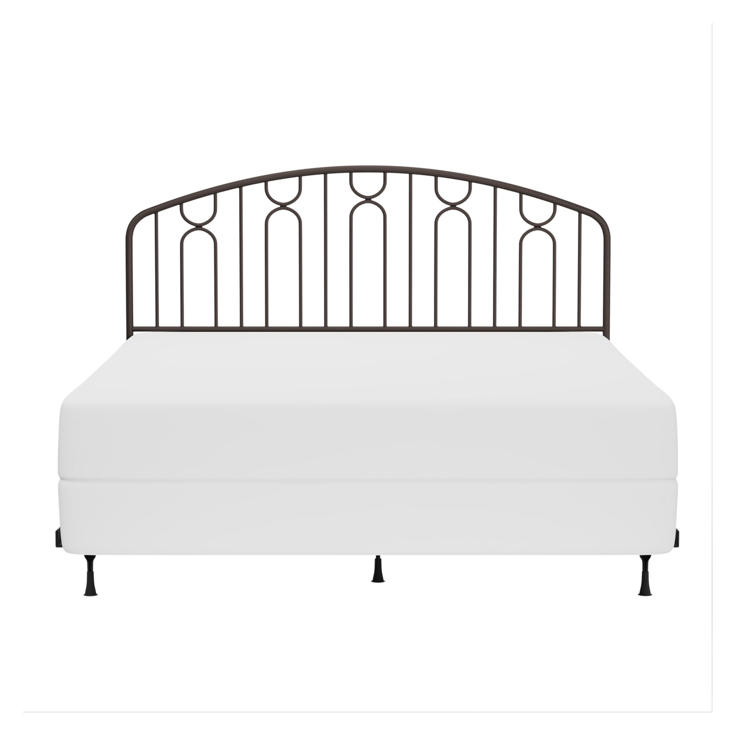 Hillsdale Furniture Riverbrooke Metal Arch Scallop Full/Queen Headboard with Frame, Bronze