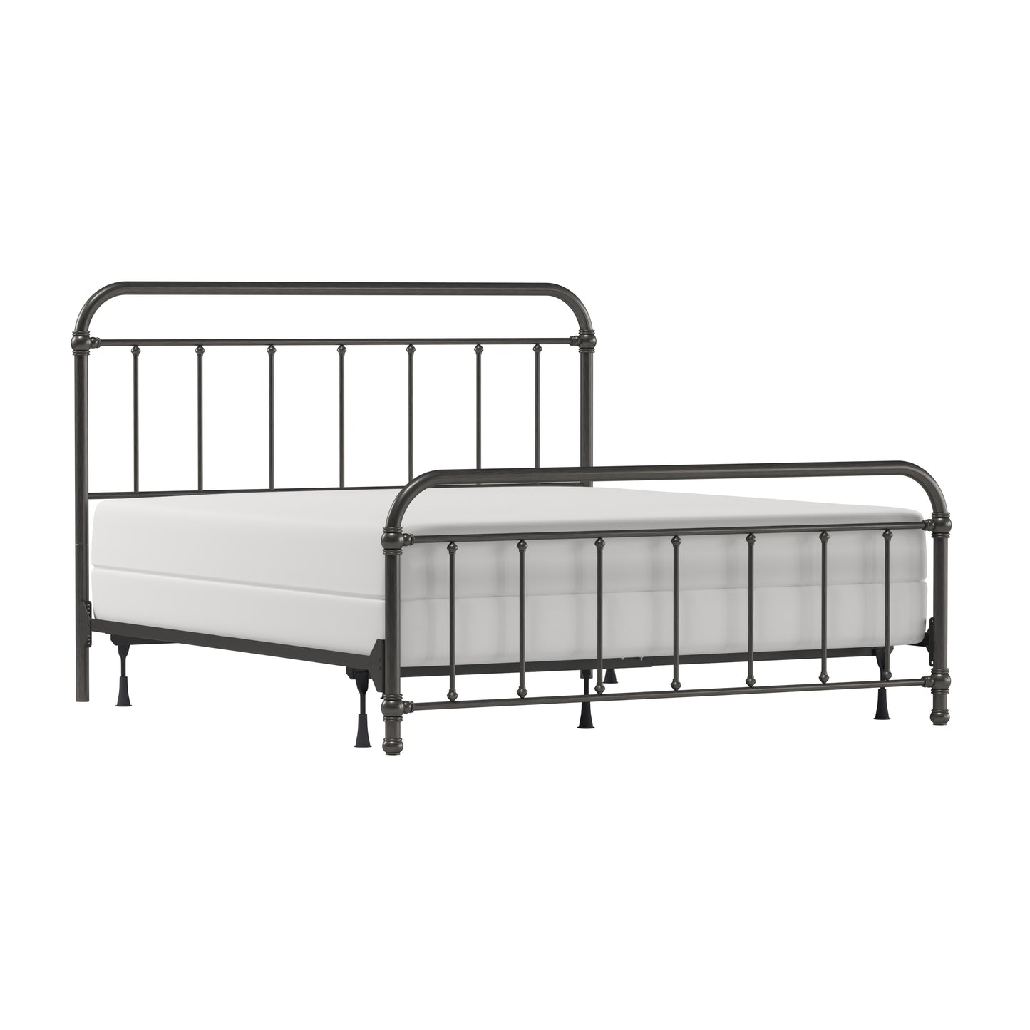Hillsdale Furniture Kirkland Metal King Bed, Aged Pewter