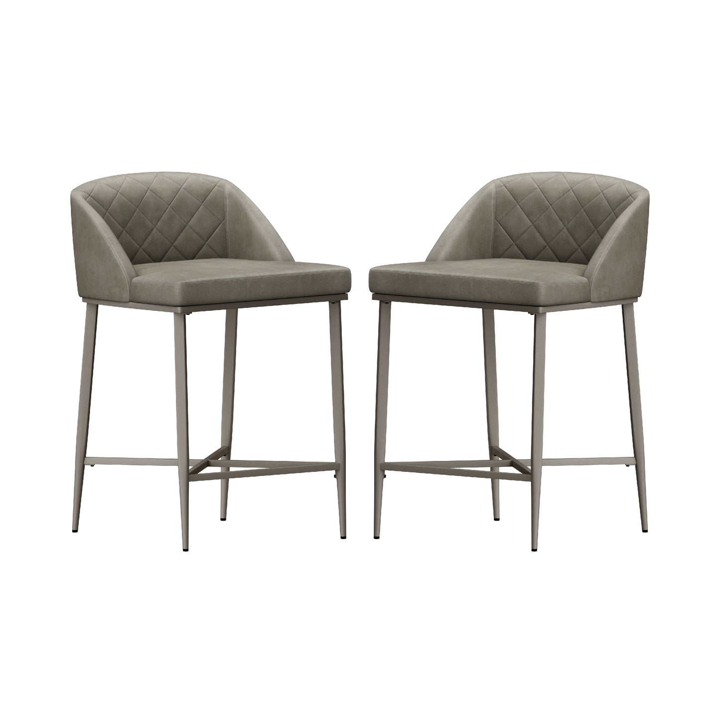 Hillsdale Furniture Phoenix Metal Counter Height Stool, Set of 2, Pewter