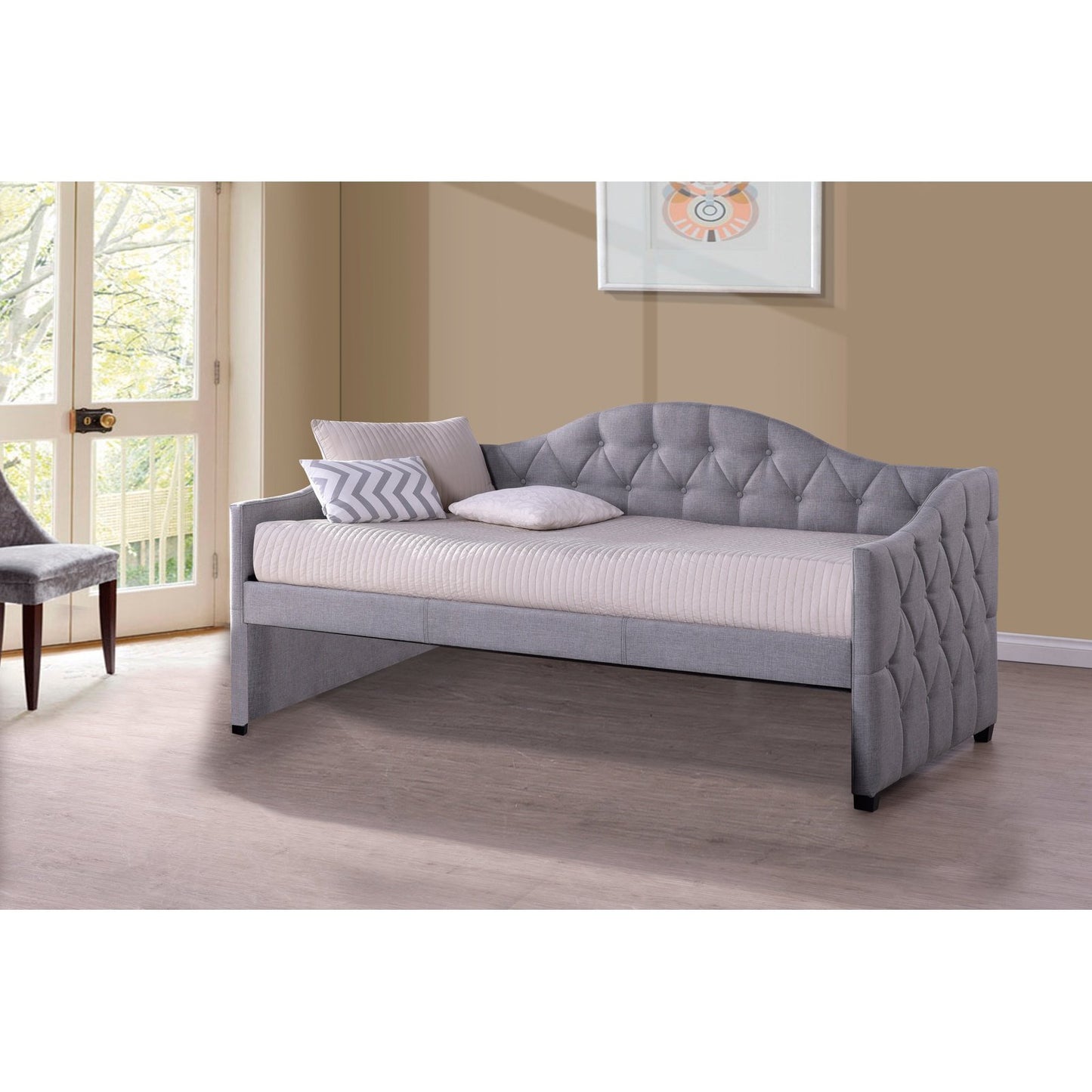 Hillsdale Furniture Jamie Upholstered Twin Daybed, Gray