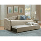 Hillsdale Furniture Jamie Upholstered Twin Daybed with Trundle, Cream