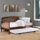 Hillsdale Furniture Carolina Wood Twin Daybed with Roll Out Trundle, Walnut