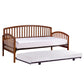 Hillsdale Furniture Carolina Wood Twin Daybed with Roll Out Trundle, Walnut