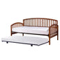 Hillsdale Furniture Carolina Wood Twin Daybed with Roll Out Trundle, Walnut