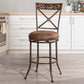 Hillsdale Furniture Compton Metal Bar Height Swivel Stool, Brown