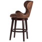 Hillsdale Furniture Mid-City Upholstered Wood Swivel Bar Height Stool, Chocolate