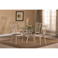 Hillsdale Furniture Napier Metal 5 Piece Dining Set, Aged Ivory