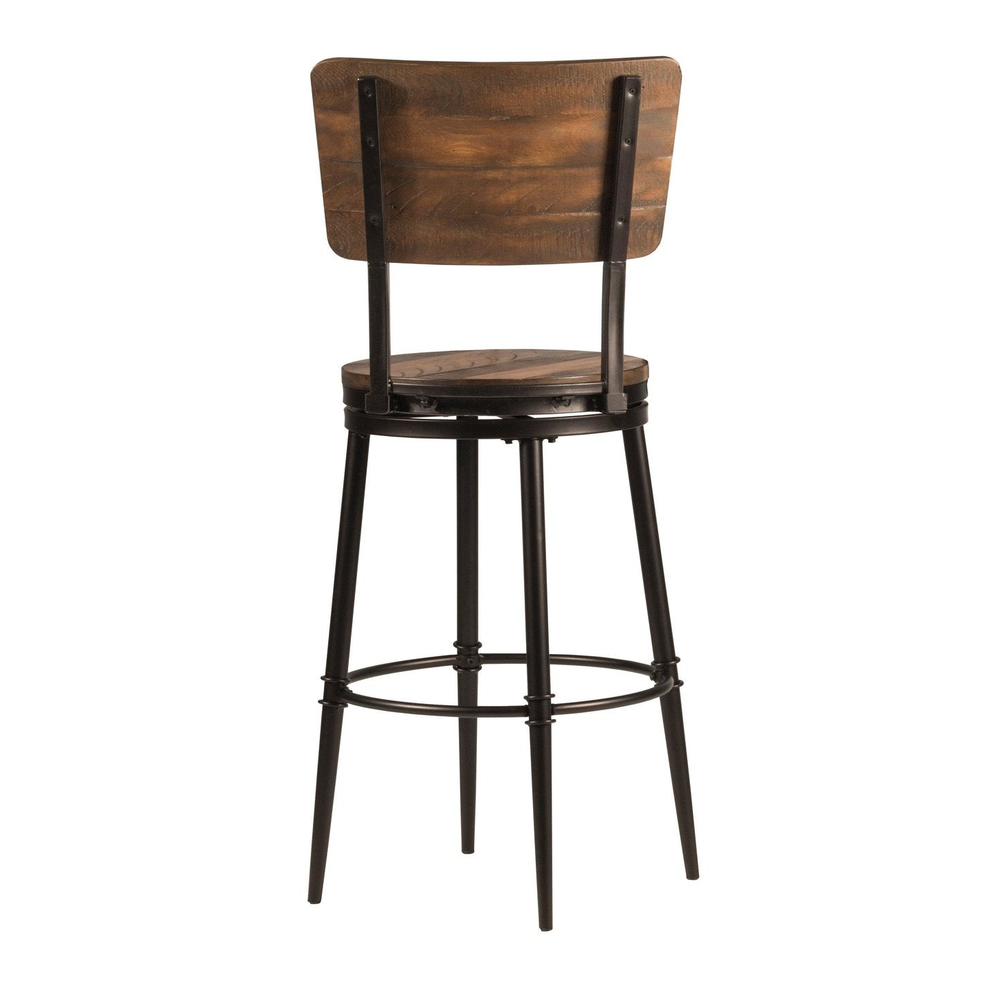 Hillsdale Furniture Jennings Metal Counter Height Swivel Stool, Distressed Walnut