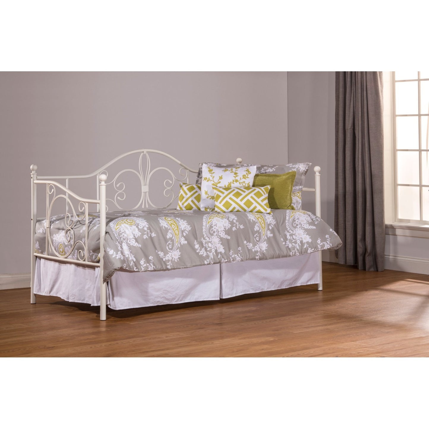 Hillsdale Furniture Ruby Metal Twin Daybed, Textured White