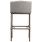 Hillsdale Furniture Dillon Metal Counter Height Stool, Textured Silver with Light Gray Fabric