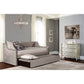 Hillsdale Furniture Jaylen Upholstered Twin Daybed with Trundle, Silver Gray