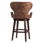 Hillsdale Furniture Mid-City Upholstered Wood Swivel Bar Height Stool, Chocolate