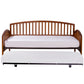 Hillsdale Furniture Carolina Wood Twin Daybed with Roll Out Trundle, Walnut