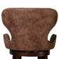 Hillsdale Furniture Mid-City Upholstered Wood Swivel Bar Height Stool, Chocolate