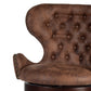 Hillsdale Furniture Mid-City Upholstered Wood Swivel Bar Height Stool, Chocolate