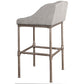 Hillsdale Furniture Dillon Metal Counter Height Stool, Textured Silver with Light Gray Fabric