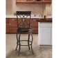 Hillsdale Furniture Kirkham Metal Bar Height Stool, Black Silver