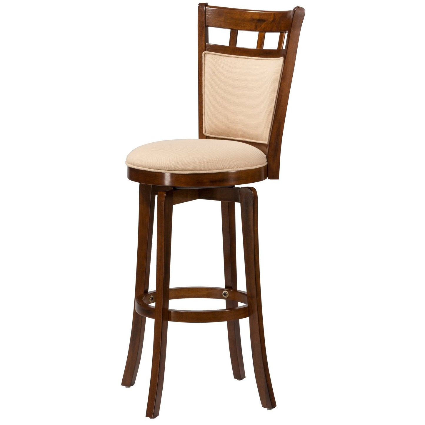 Hillsdale Furniture Jefferson Wood Bar Height Swivel Stool, Brown Cherry