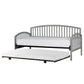 Hillsdale Furniture Carolina Wood Twin Daybed with Roll Out Trundle, Gray