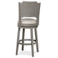 Hillsdale Furniture Clarion Wood Bar Height Swivel Stool, Distressed Gray