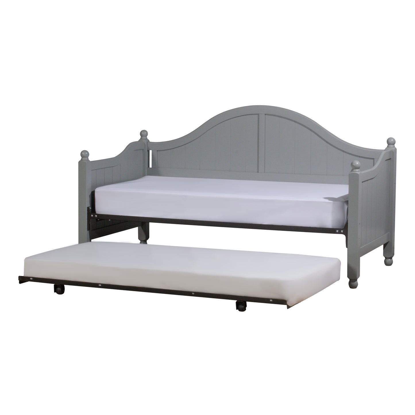 Hillsdale Furniture Augusta Wood Daybed with Roll Out Trundle, Gray