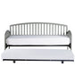 Hillsdale Furniture Carolina Wood Twin Daybed with Roll Out Trundle, Gray