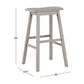 Hillsdale Furniture Moreno Wood Backless Bar Height Stool, Distressed Gray