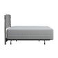 Hillsdale Furniture Melanie Wood and Cane King Headboard with Frame, French Gray