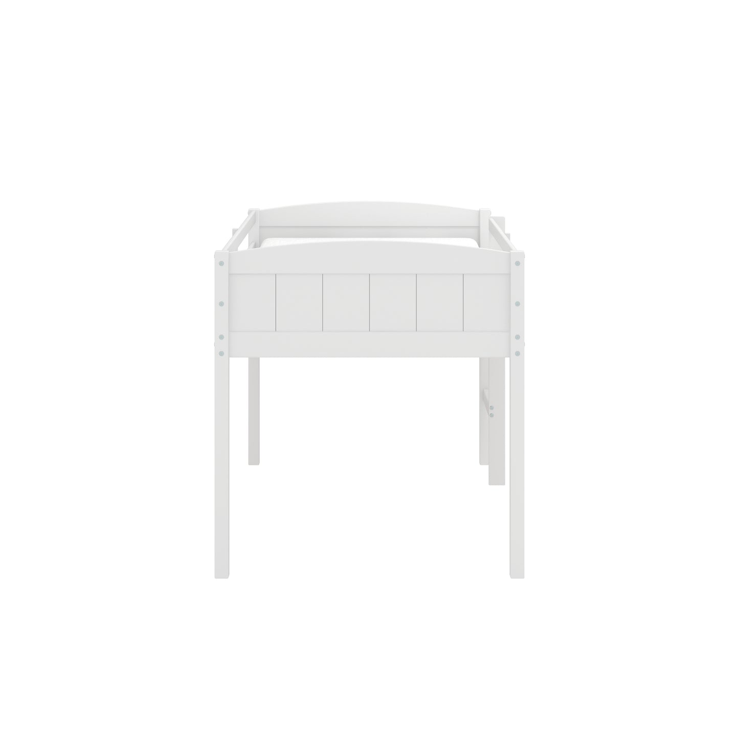 Living Essentials by Hillsdale Alexis Wood Arch Twin Loft Bed, White