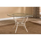 Hillsdale Furniture Napier Metal Round Dining Table, Aged Ivory