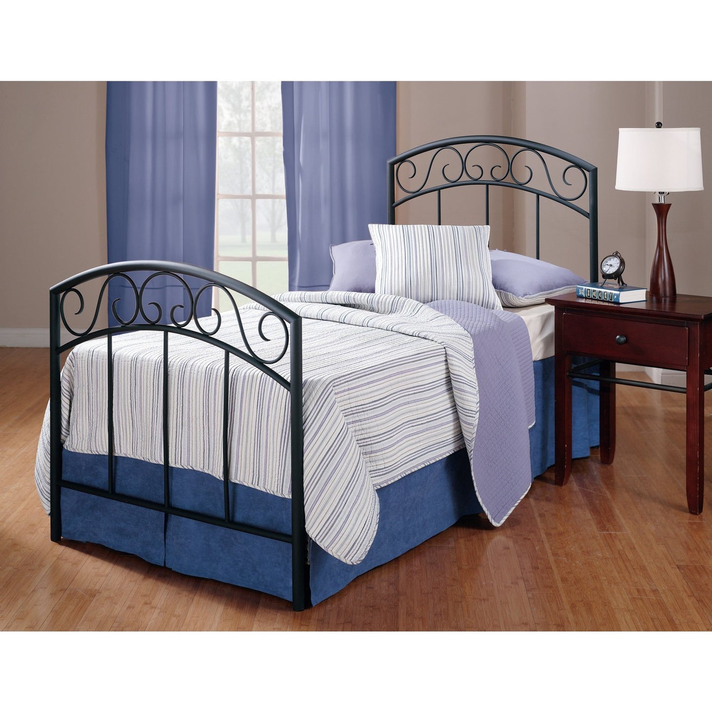 Hillsdale Furniture Wendell Twin Metal Bed, Textured Black