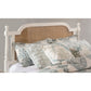 Hillsdale Furniture Melanie Wood and Cane King Headboard with Frame, White