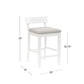 Hillsdale Furniture Warren Wood and Upholstered Counter Height Stool, Sea White