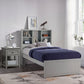 Hillsdale Kids and Teen Caspian Twin Bookcase Bed with Nightstand, Gray