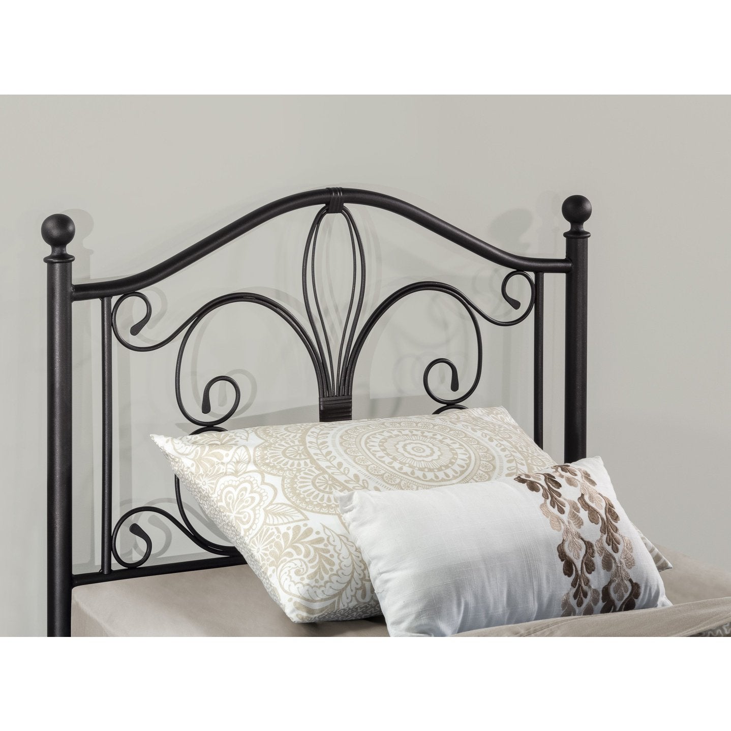 Hillsdale Furniture Milwaukee Twin Metal Headboard with Frame, Antique Brown