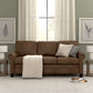 Hillsdale Furniture Barroway Upholstered Sofa, Antique Brown