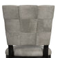 Hillsdale Furniture Kaede Wood and Upholstered Counter Height Swivel Stool, Black with Weathered Granite Gray Faux Leather